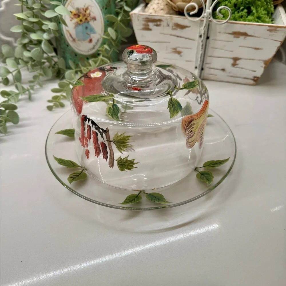 Libby hand painted fruit/ cheese platter